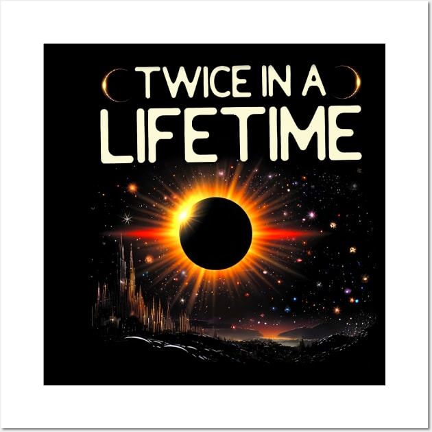 Twice In A Lifetime Astrology Celestial Solar Eclipse Moon Lovers Wall Art by TATTOO project